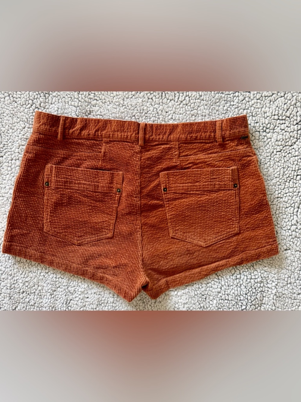 Oneill - Corduroy High-Waist Women's Shorts in Rust Orange - Picture 5 of 5
